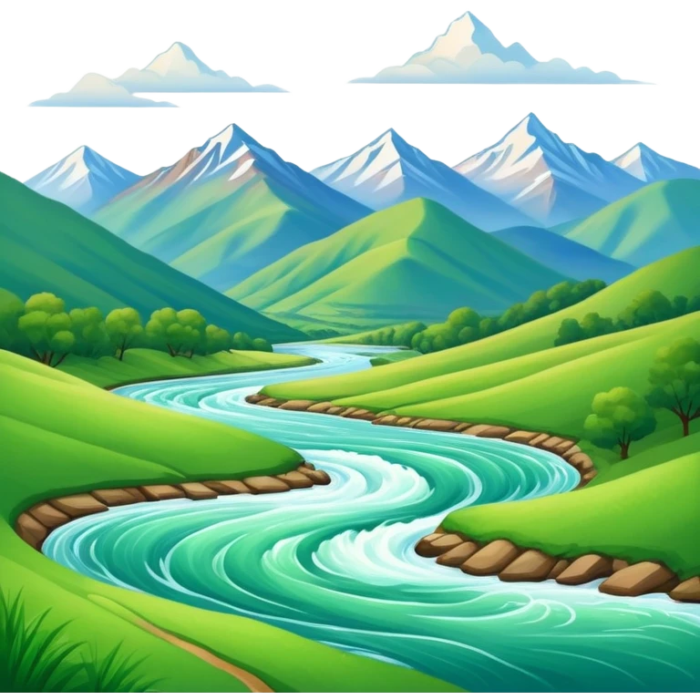 landscape painting on a canvas emoji