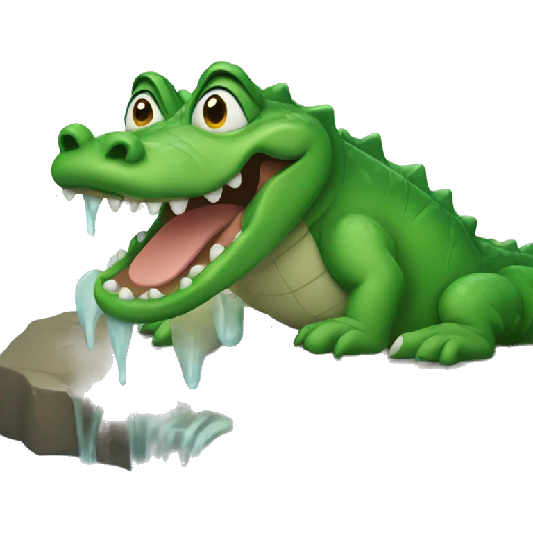 crying alligator emoji
