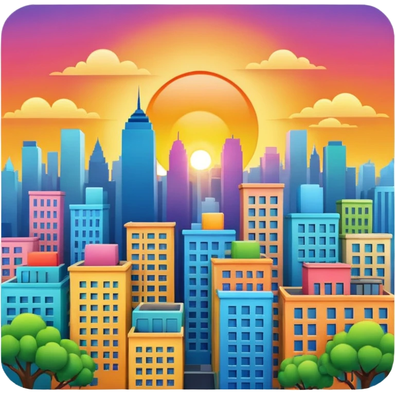 Sunrise in the city emoji