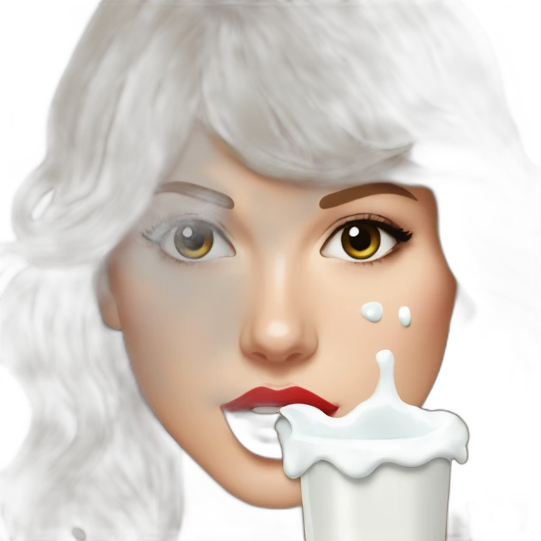 taylor-swift-selfie-milk-on-face-dripping emoji