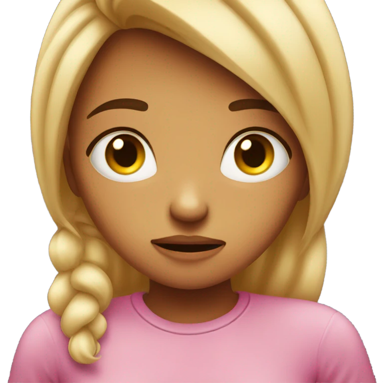 upset girl because she has a pimple emoji