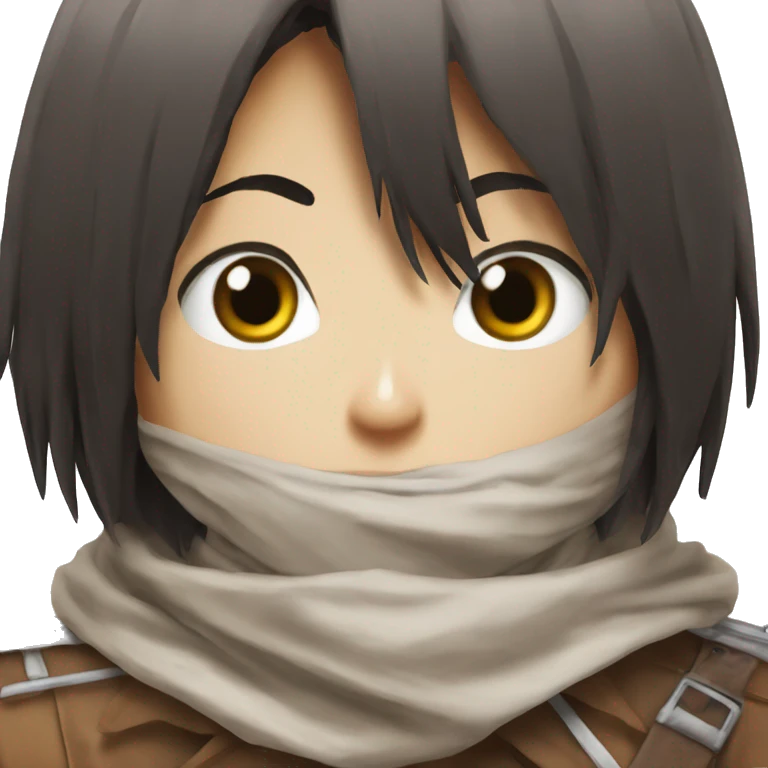 mikasa, attack on titan  emoji