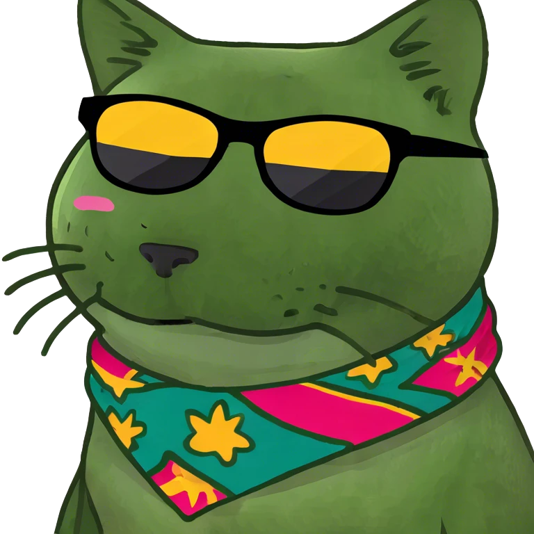 Cat with sunglasses emoji