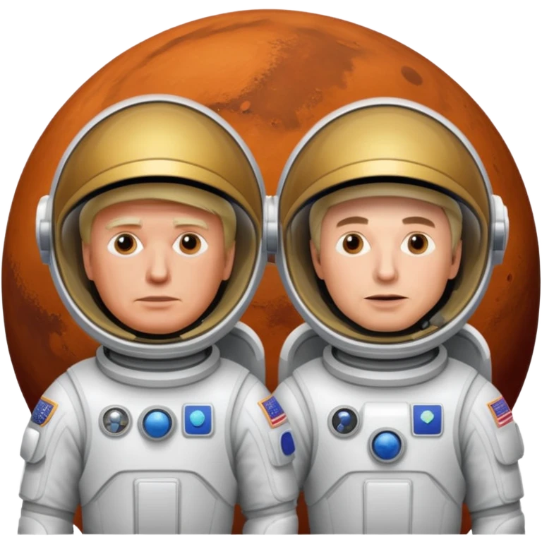 donald trump with elon musk on mars emoji