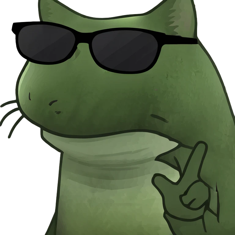 Cat with sunglasses emoji