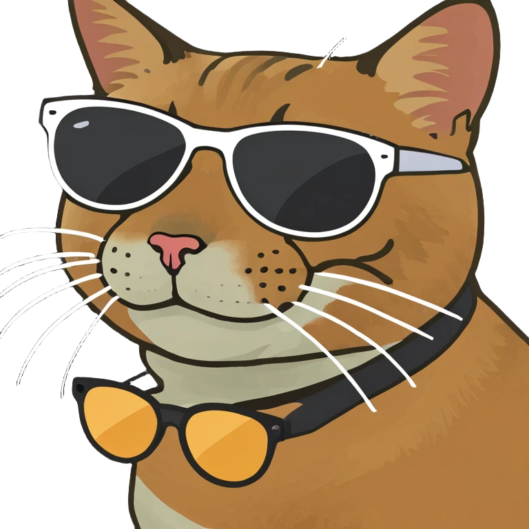 Cat with sunglasses emoji