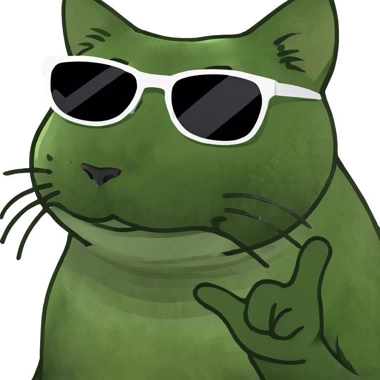 Cat with sunglasses emoji