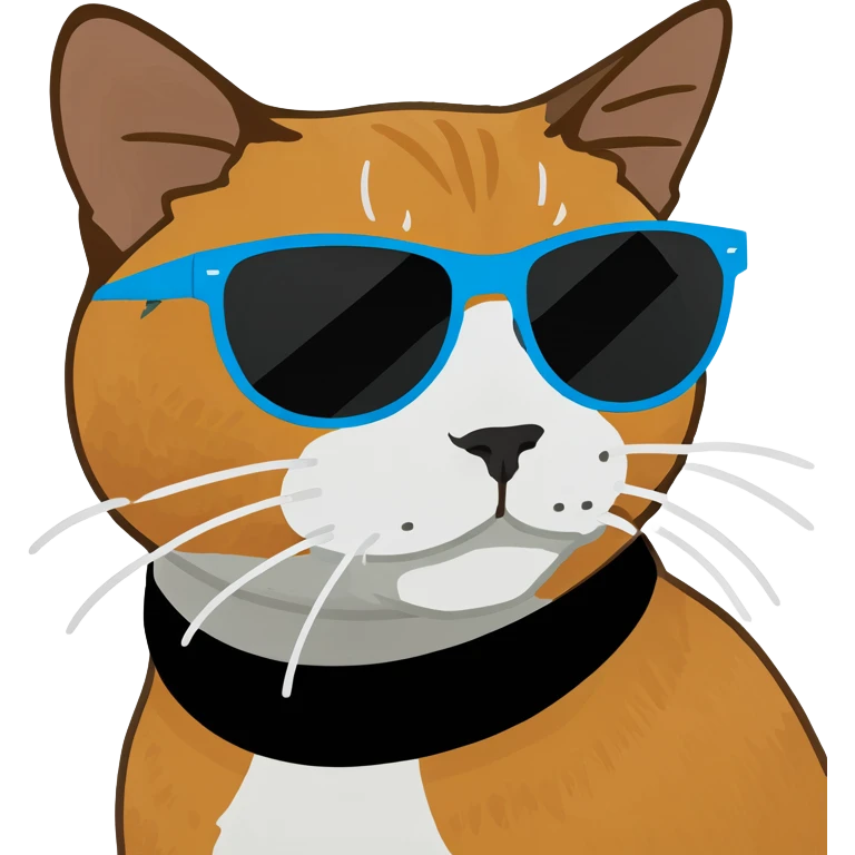 Cat with sunglasses emoji