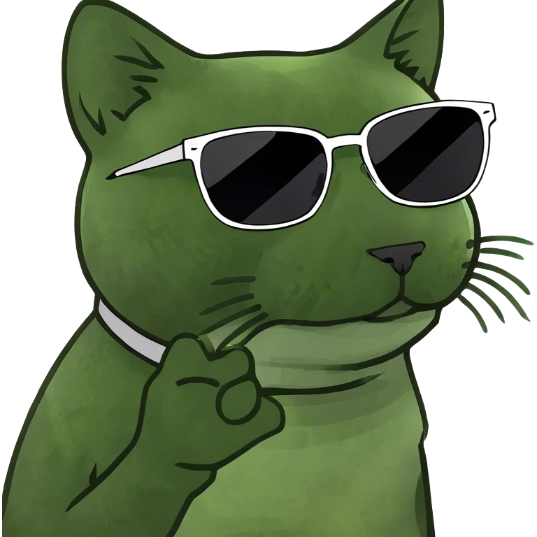 Cat with sunglasses emoji