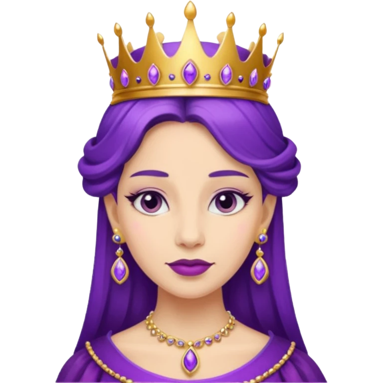 purple queen in alice wonderland,earring emoji