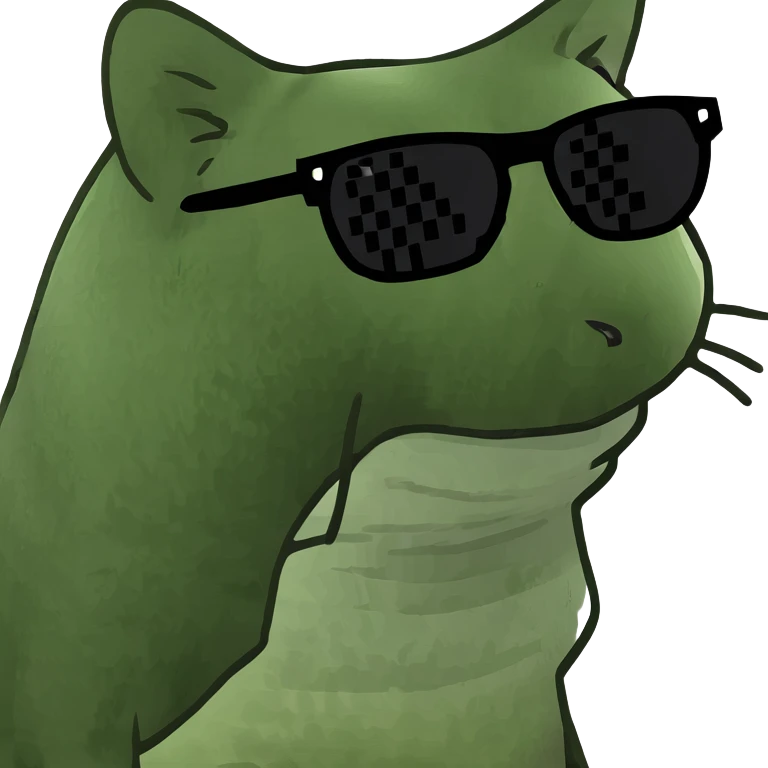 Cat with sunglasses emoji