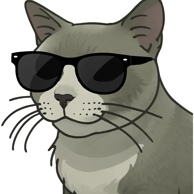 Cat with sunglasses emoji
