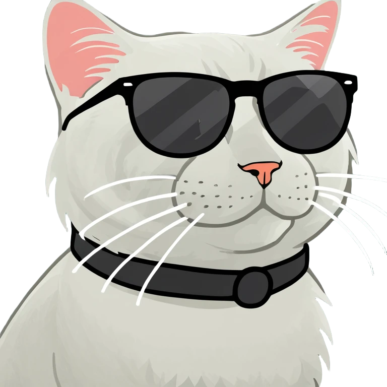 Cat with sunglasses emoji