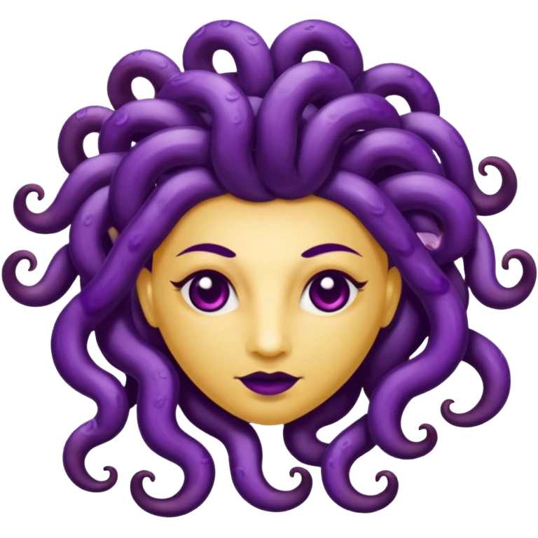 Hazme una medusa con piel de uva morada emoji