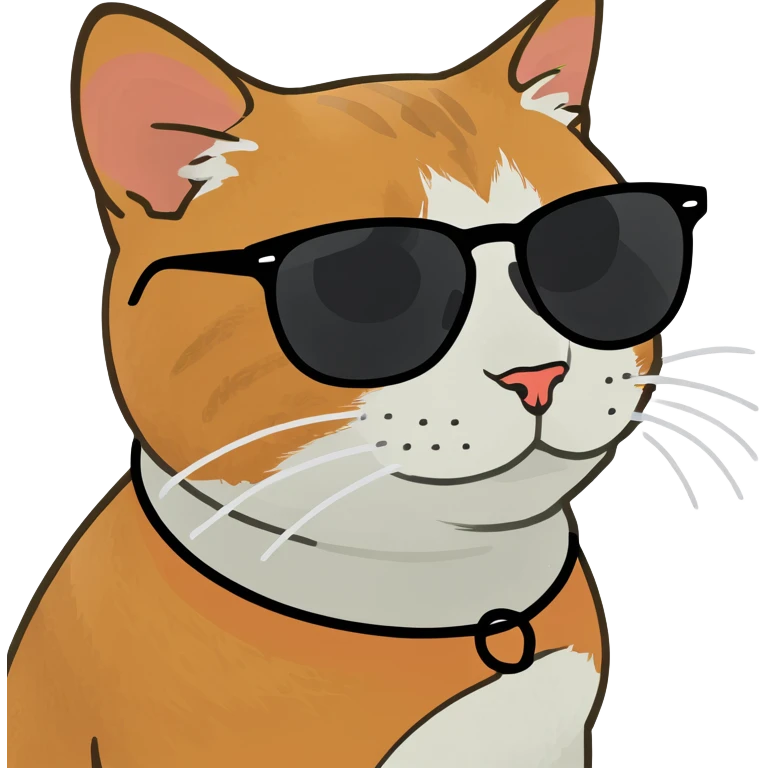 Cat with sunglasses emoji