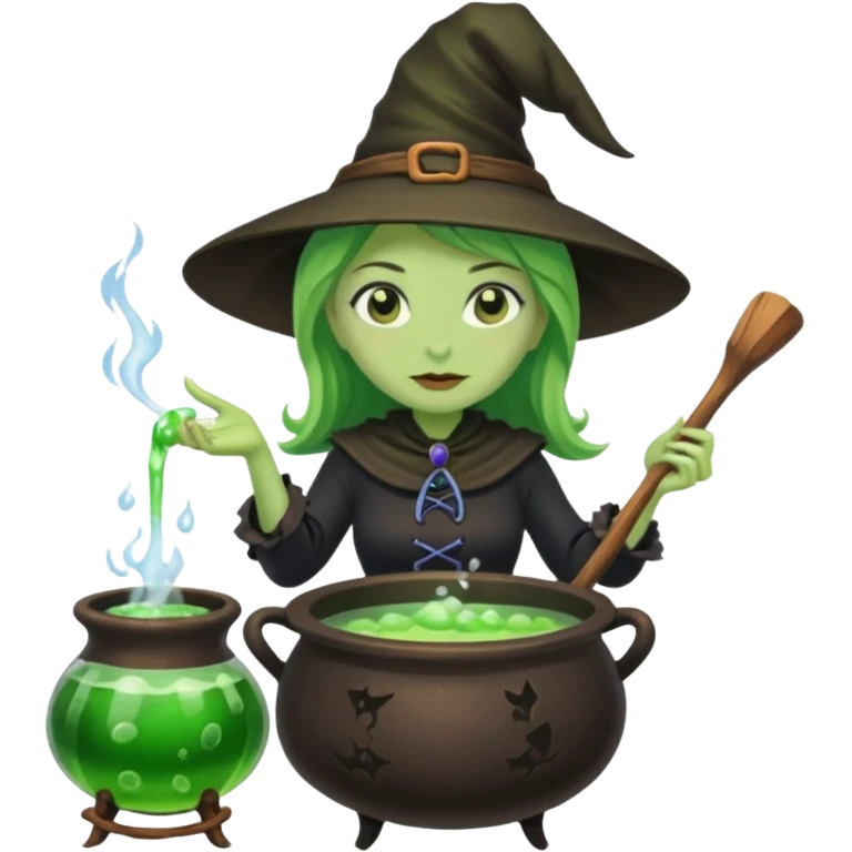green witch cooking potion emoji