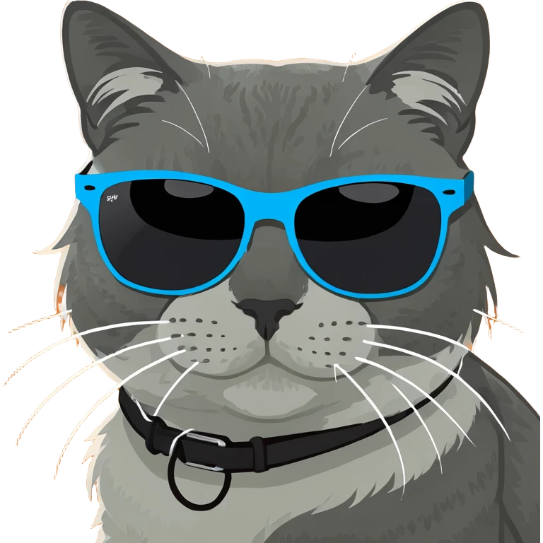 Cat with sunglasses emoji