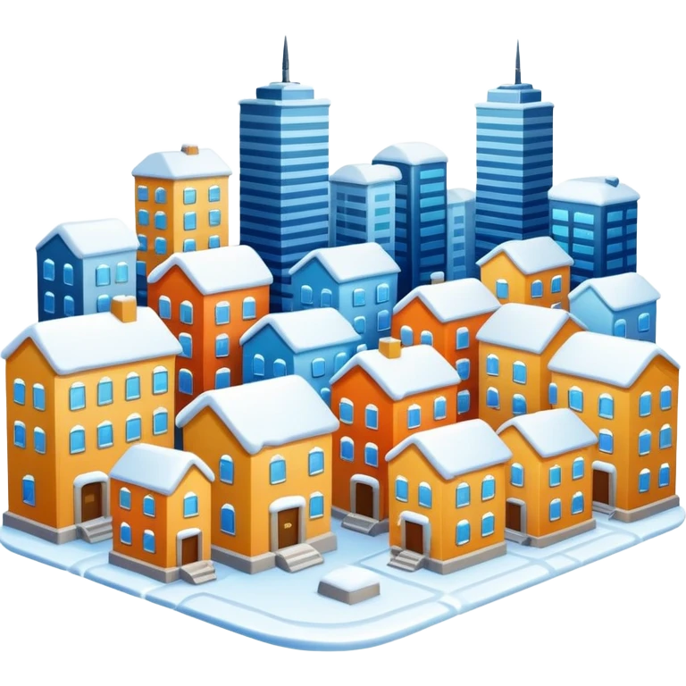 city snowing emoji