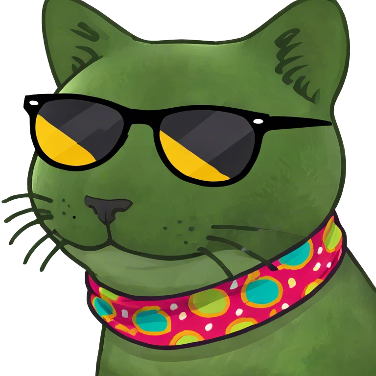 Cat with sunglasses emoji