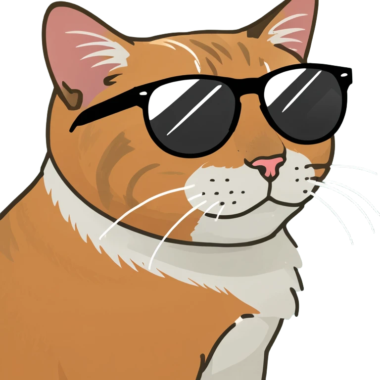 Cat with sunglasses emoji