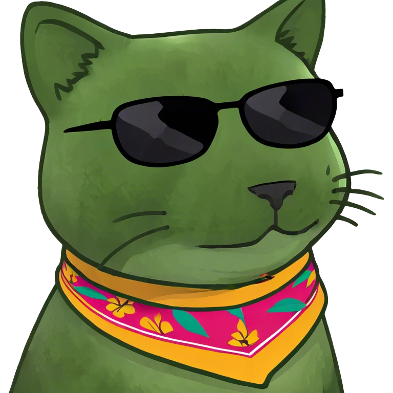 Cat with sunglasses emoji