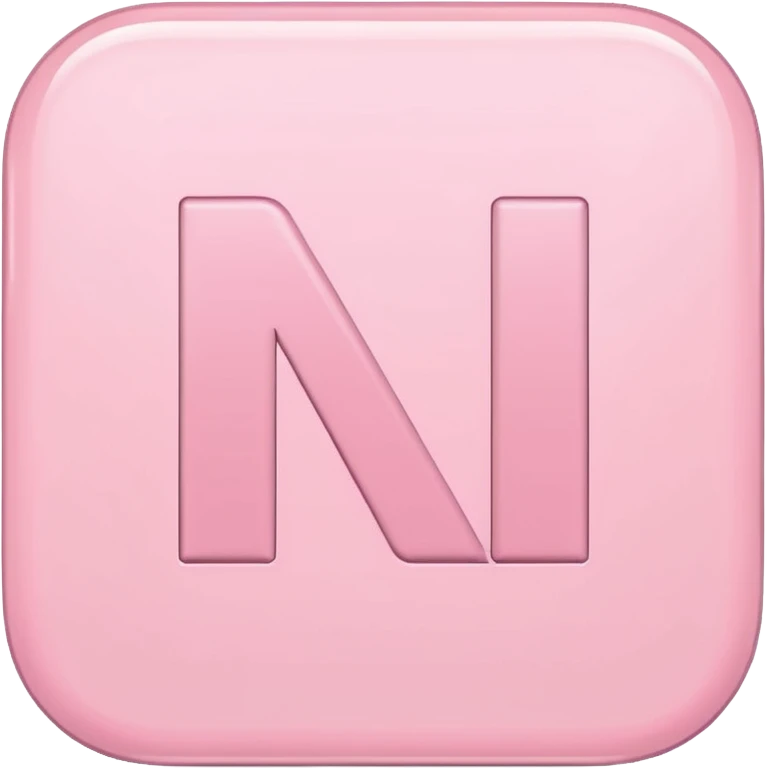 Netflix aesthetic "N" logo in pastel pink emoji