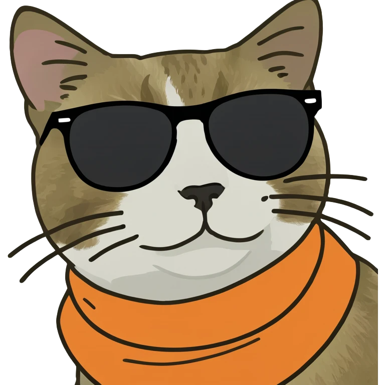 Cat with sunglasses emoji