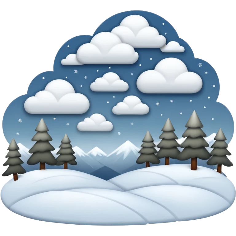snow skies emoji