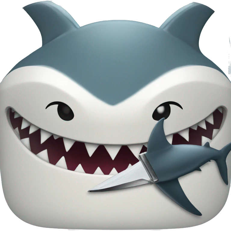 Shark with a razor emoji