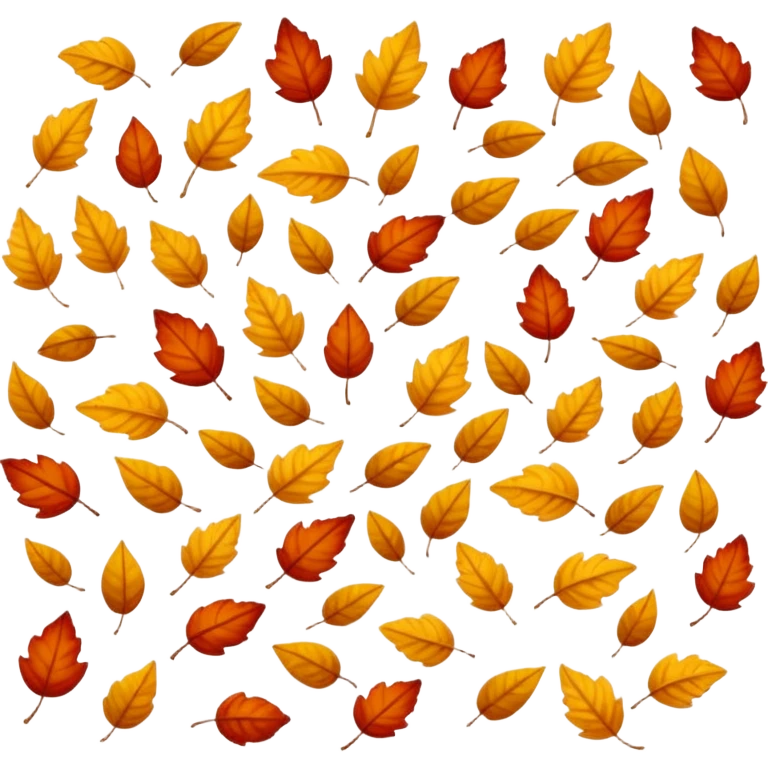 Falling golden leaves emoji