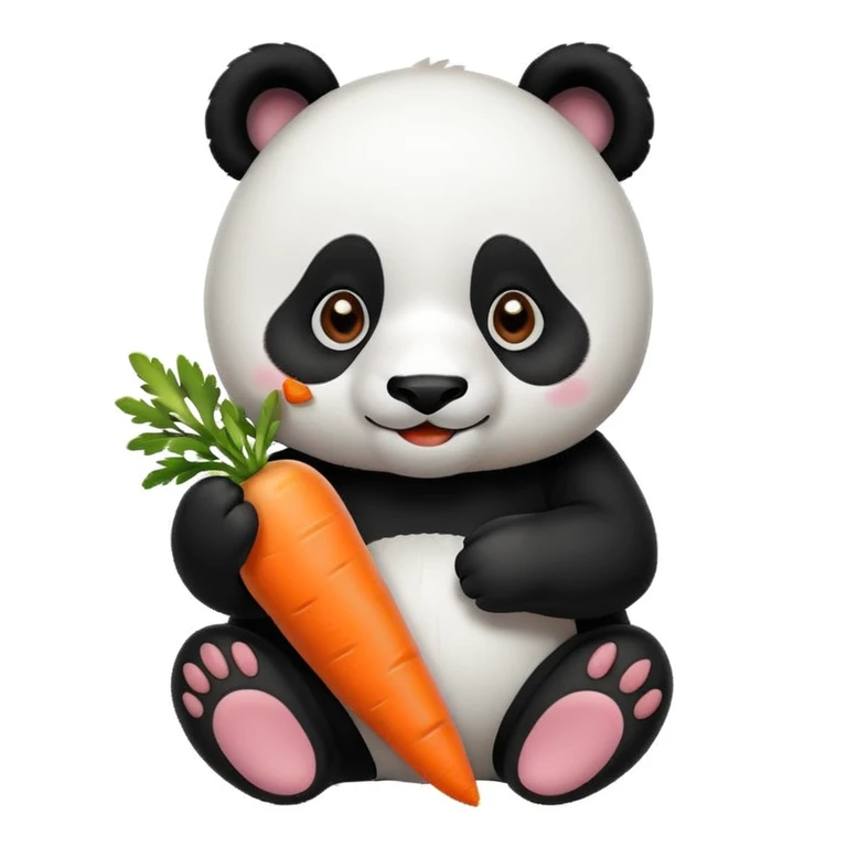 Panda mit karotte emoji