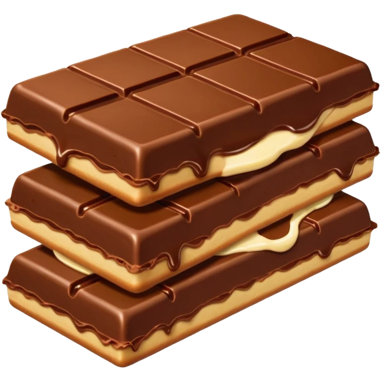 6 piece Chocolate bar being kissed by girly pancake emoji