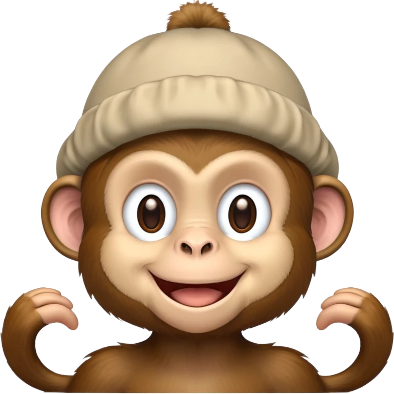 monkey wearing a bonnet emoji
