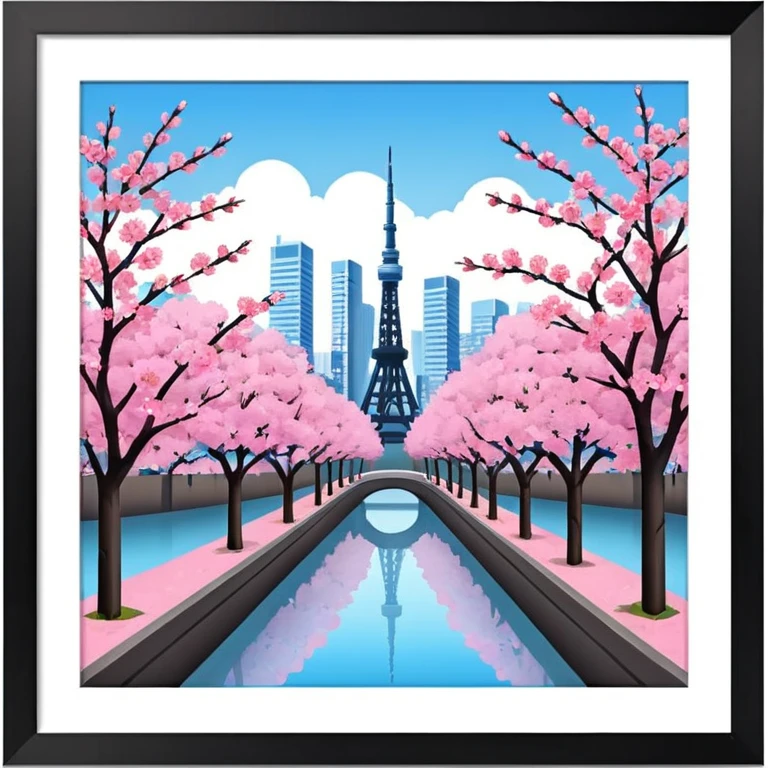 Pink tokyo emoji