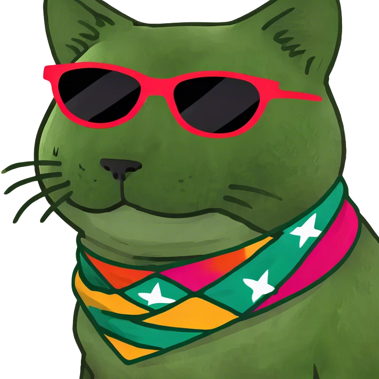 Cat with sunglasses emoji
