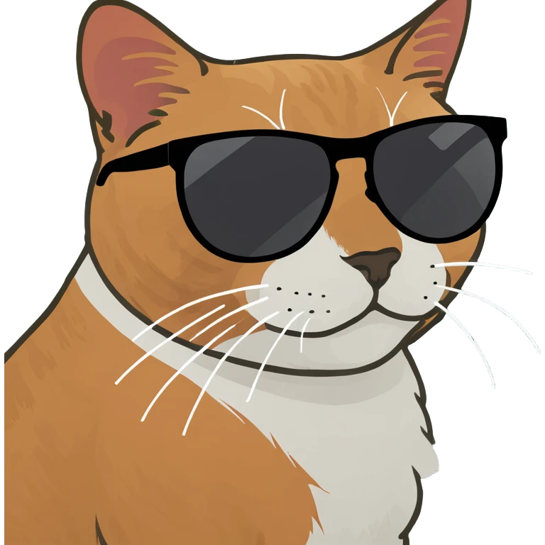 Cat with sunglasses emoji
