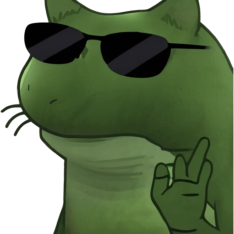 Cat with sunglasses emoji