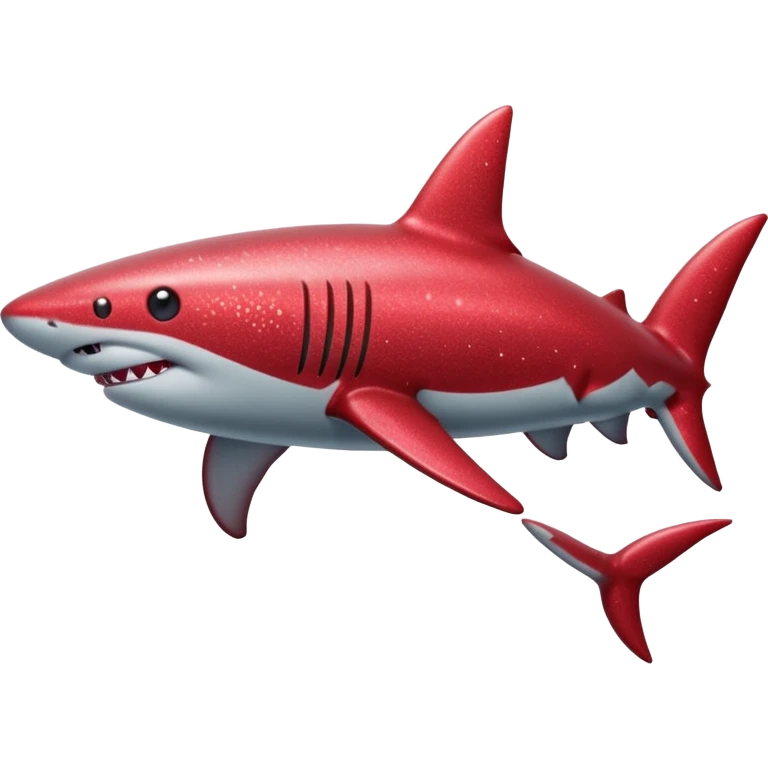 red glitter shark emoji