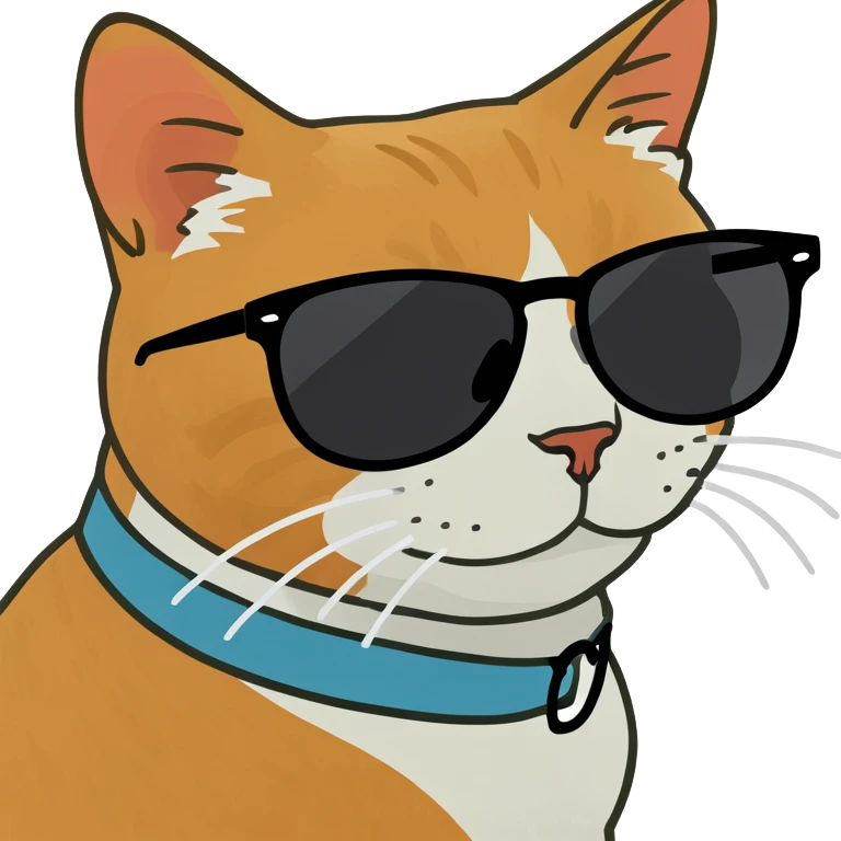 Cat with sunglasses emoji