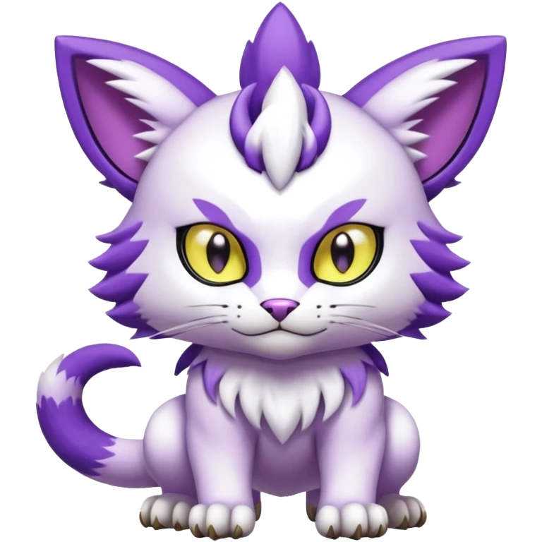  Shiny Soft Smooth Meicoomon-Gatomon-Liepard-Pokémon-Digimon-Fakémon-fusion-hybrid-creature emoji