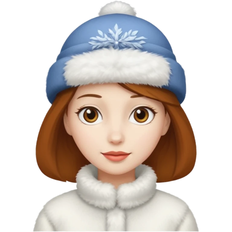 fluffy hat wearing woman emoji