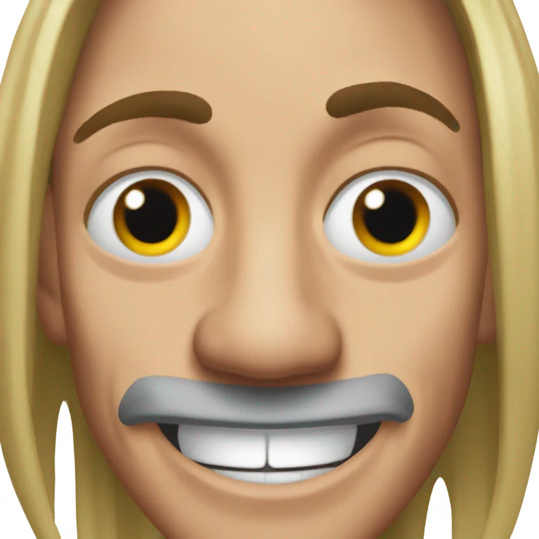 realistic iggy pop smiling emoji