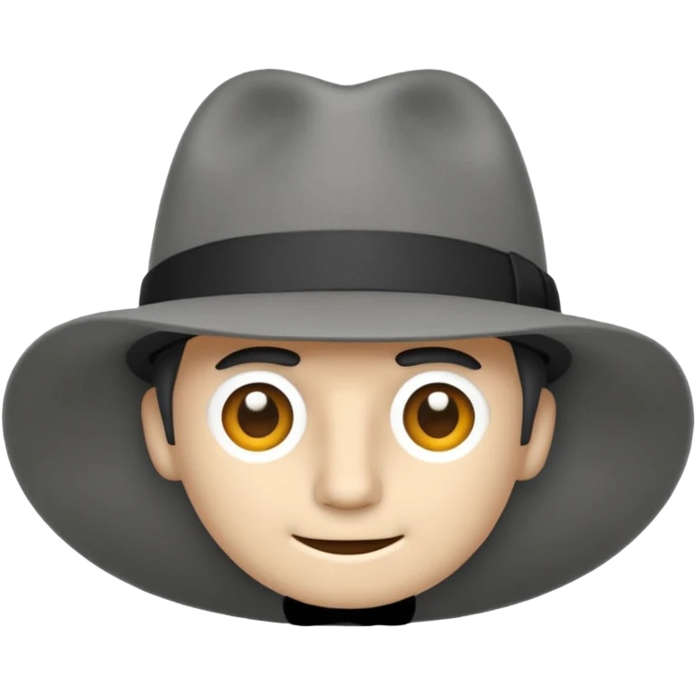 gray fedora emoji