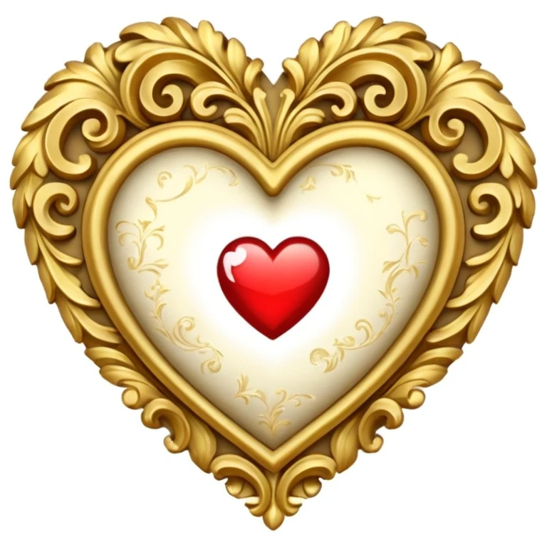 baroque themed heart emoji