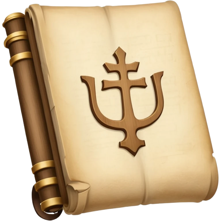 The pale beige Torah emoji