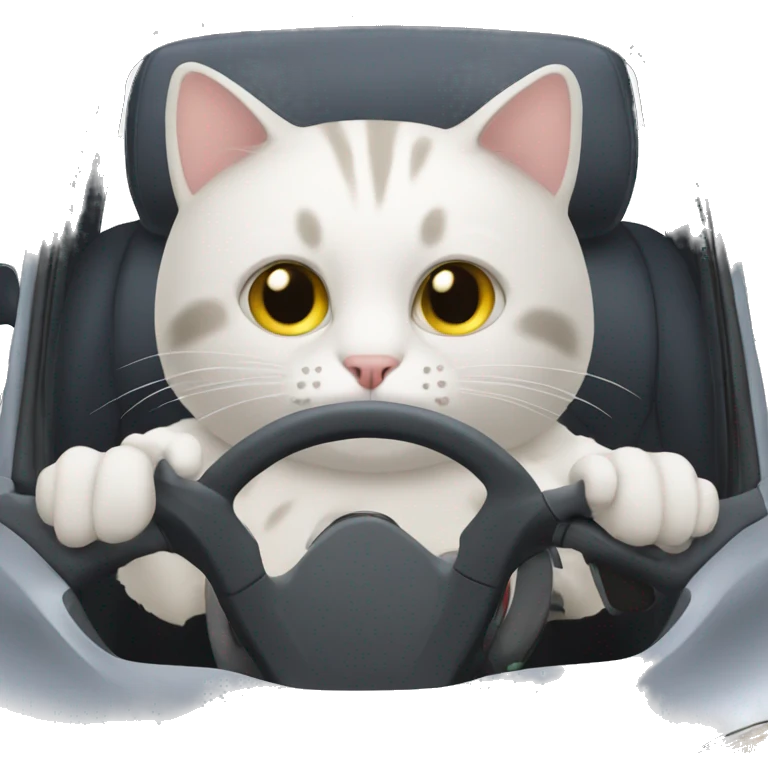 Cat driving car emoji