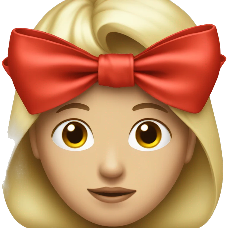 big red satin bow emoji