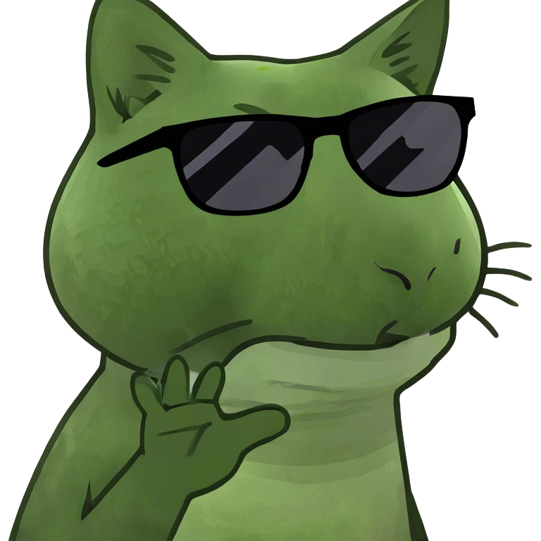 Cat with sunglasses emoji
