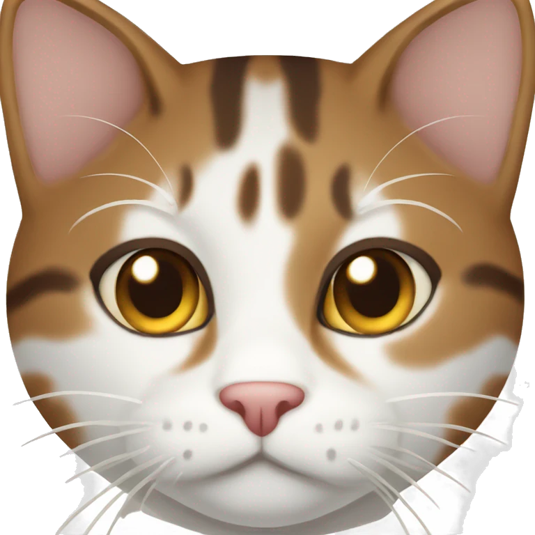 Brown and white tabby cat emoji