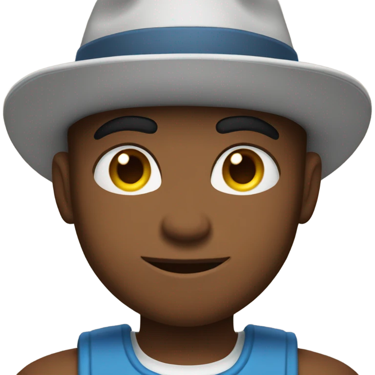 muscular boy with hat emoji